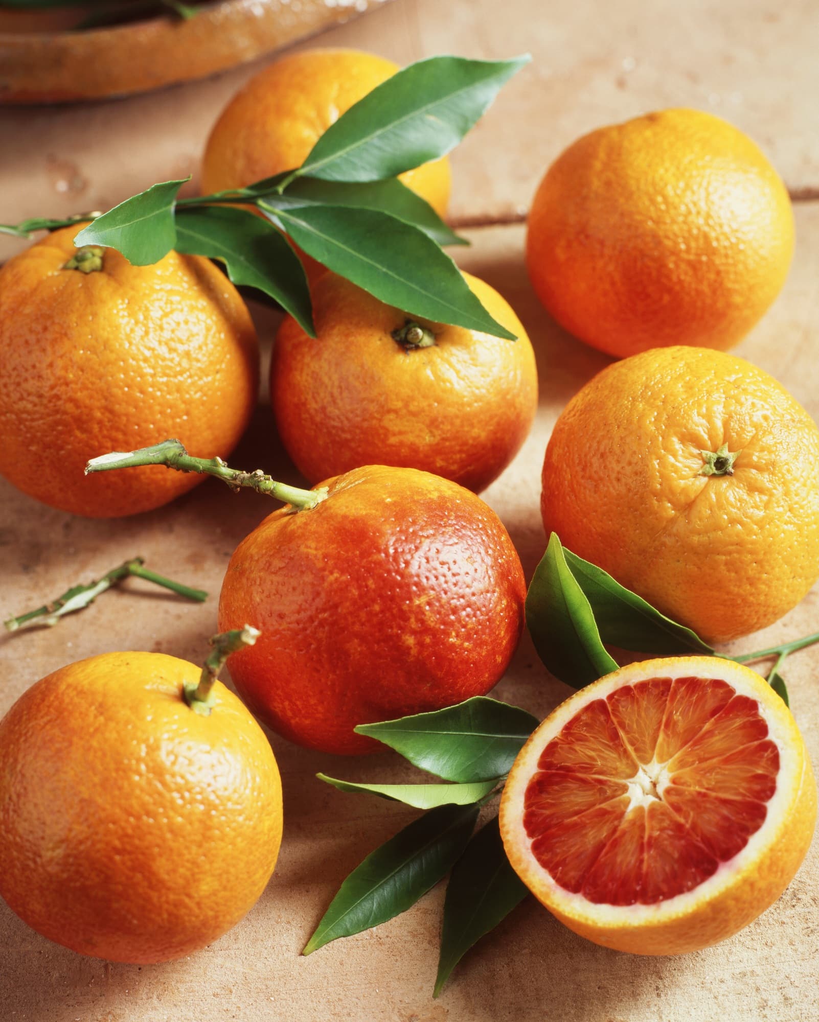 Blood oranges, close-up